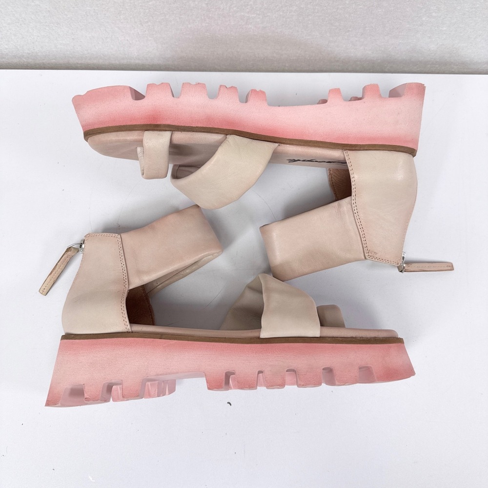 Free People Maddox Lug Sole Sandals Womens US 7.5 / EUR 38 Pink Platform Boho - Picture 2 of 8